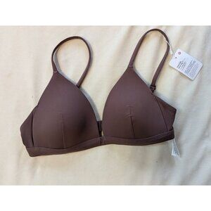 Lululemon Women's Waterside Swim Top DKOX Brown Bikini Size 4 C NEW